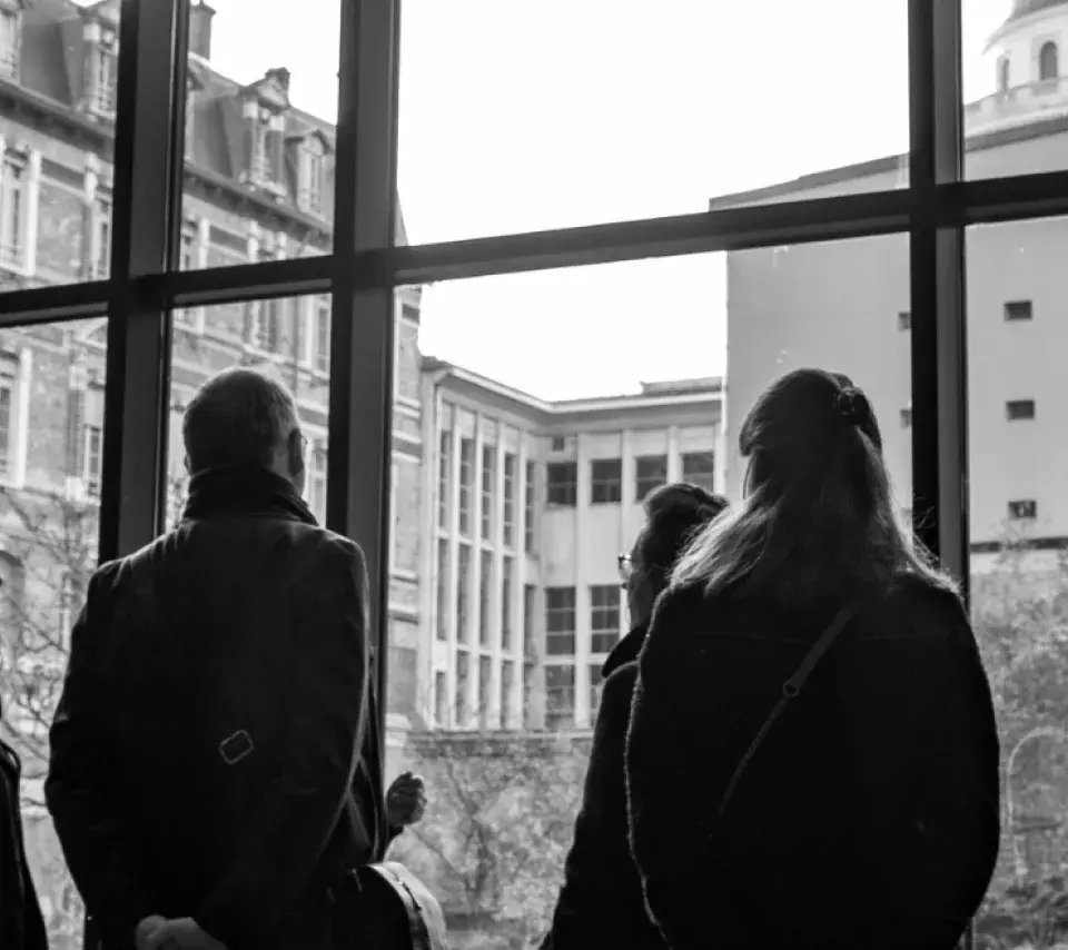 Journée européenne du patrimoine universitaire 2023, visite de la Bibliothèque Sainte Barbe par les étudiants du master Patrimoine et musées